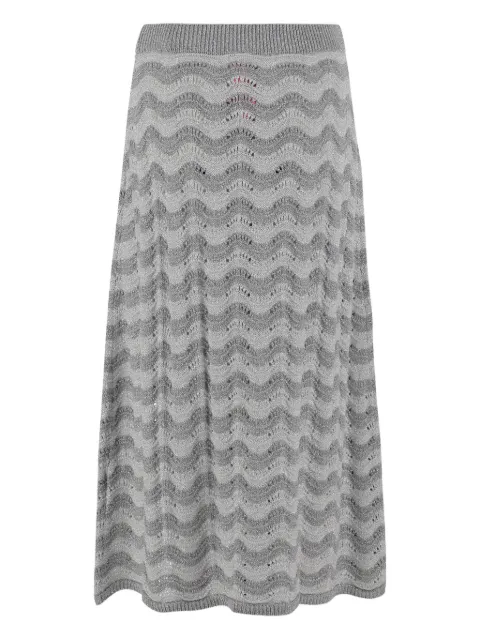 MARKET openwork midi skirt