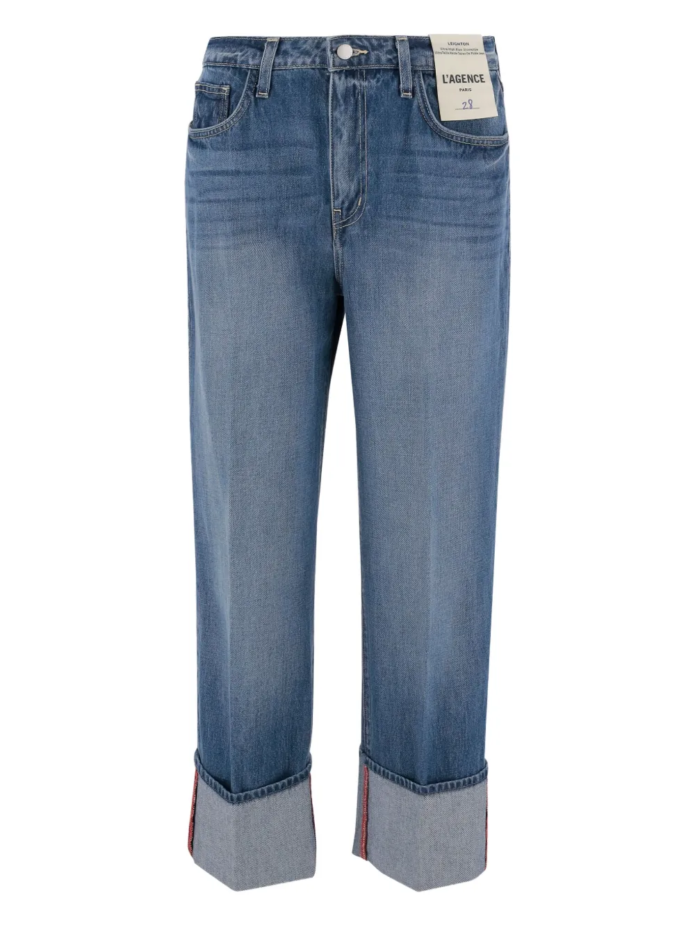 L Agence Denim Jeans With Lapels