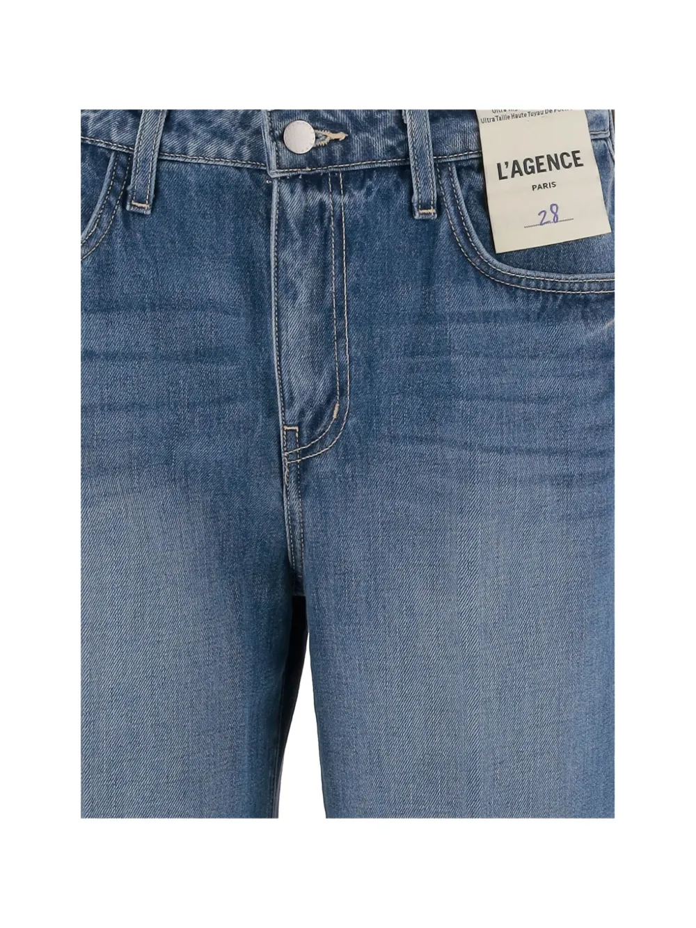 L Agence Denim Jeans With Lapels