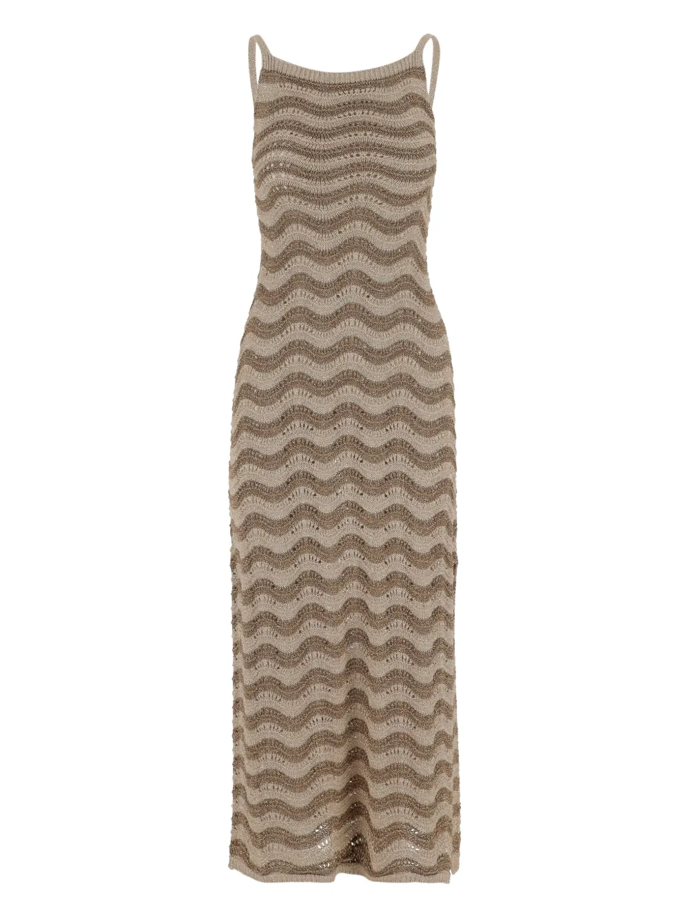 MARKET Metallic jurk Beige