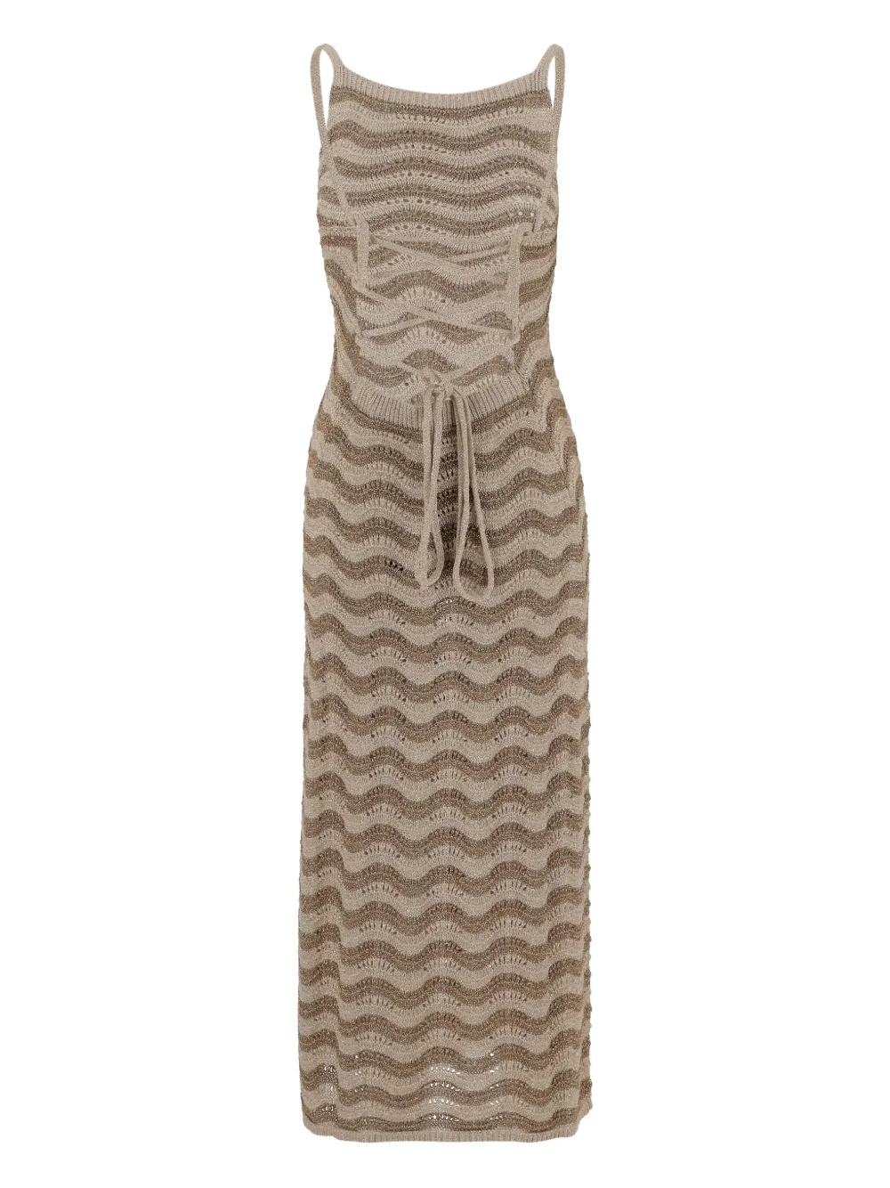 MARKET Metallic jurk - Beige