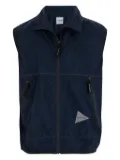 and Wander logo-print gilet - Blue