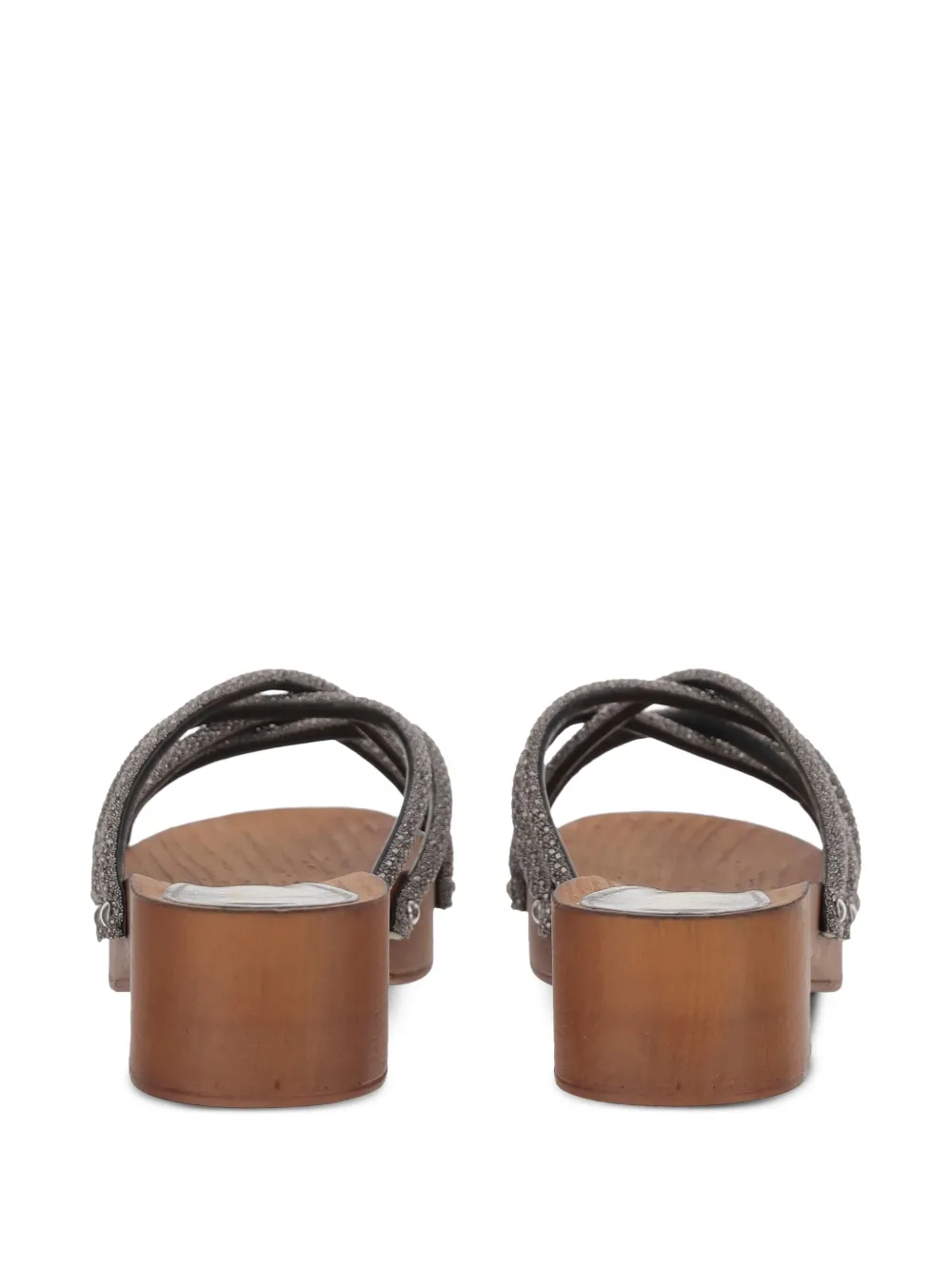 MARKET crystal-embellished sandals Grey