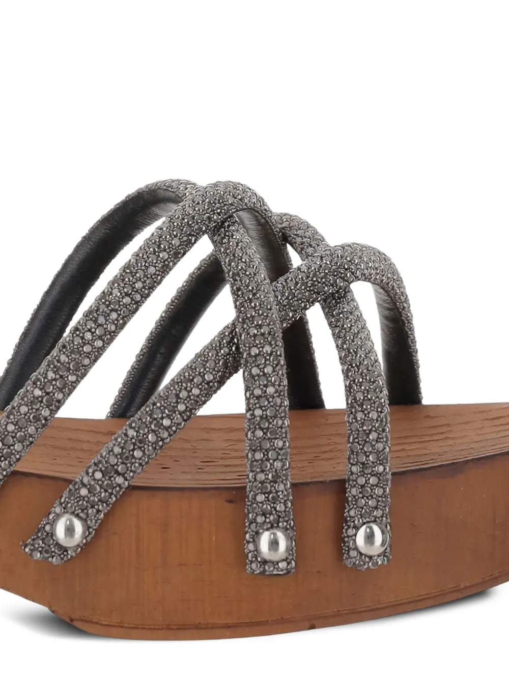MARKET crystal-embellished sandals Grey