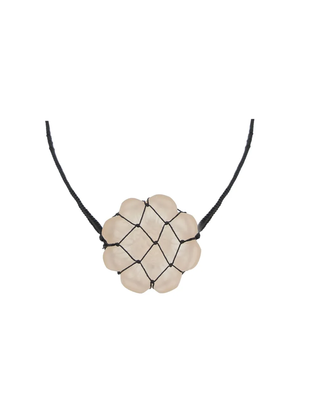 Niccolò Pasqualetti Wrapped Flower necklace - Zwart