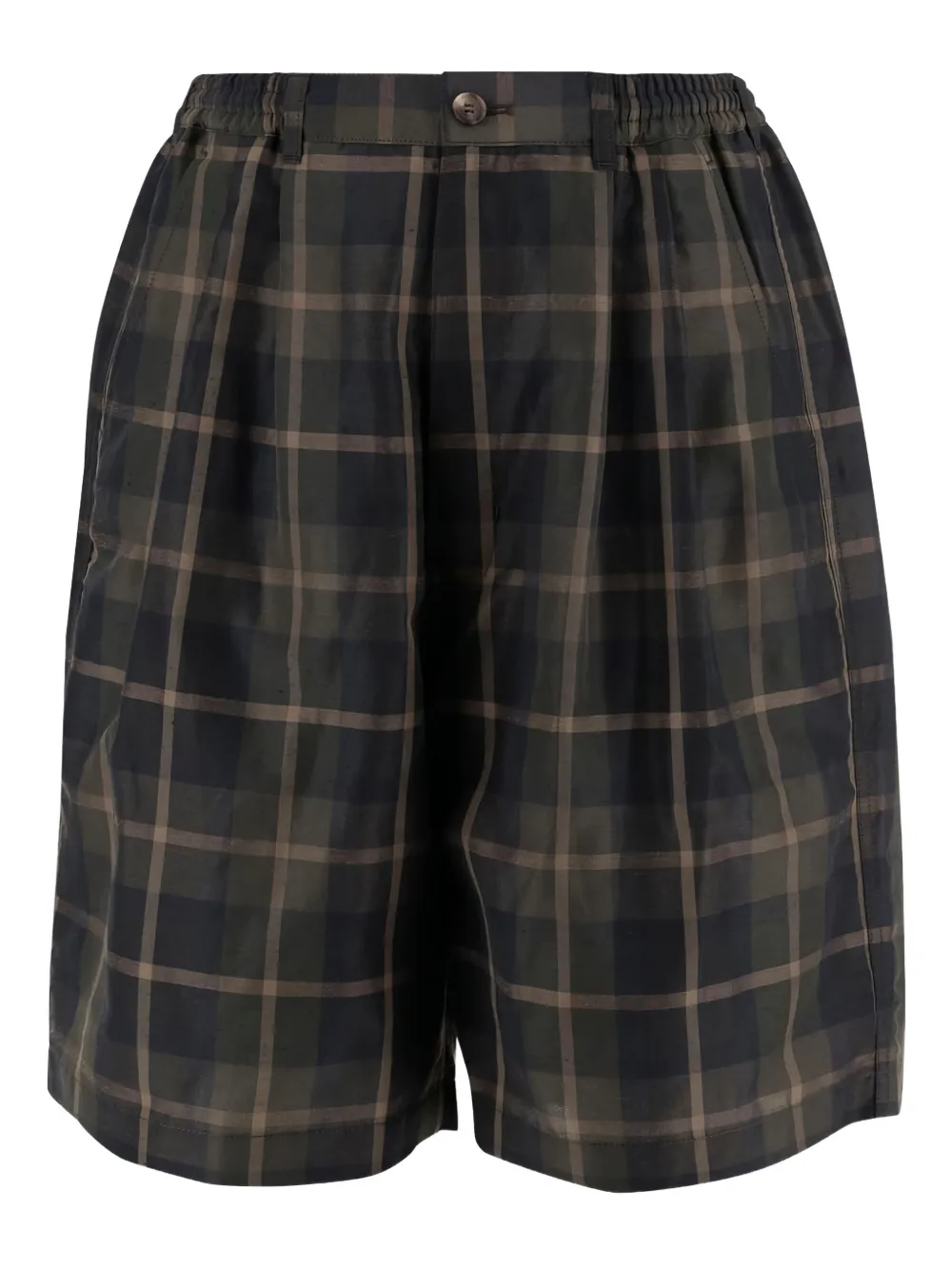 Comme Des Garçons all-over plaid pattern shorts | Black | Image 1