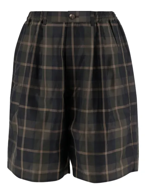 Comme Des Garçons shorts con motivo de cuadros