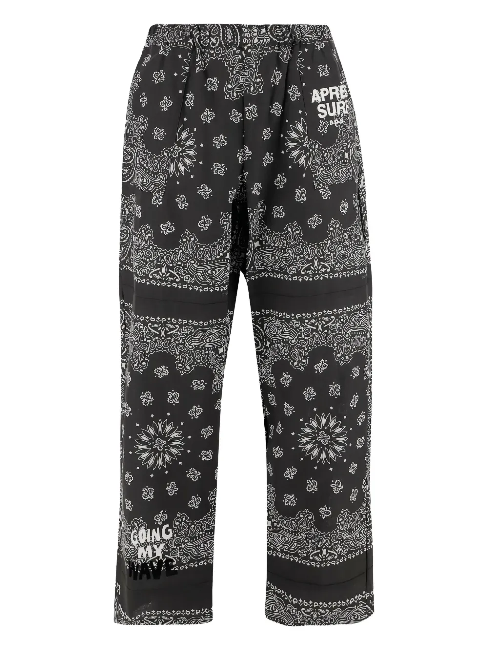 Après Surf bandana-print trousers - ブラック Après Surf bandana-print trousers - ブラック