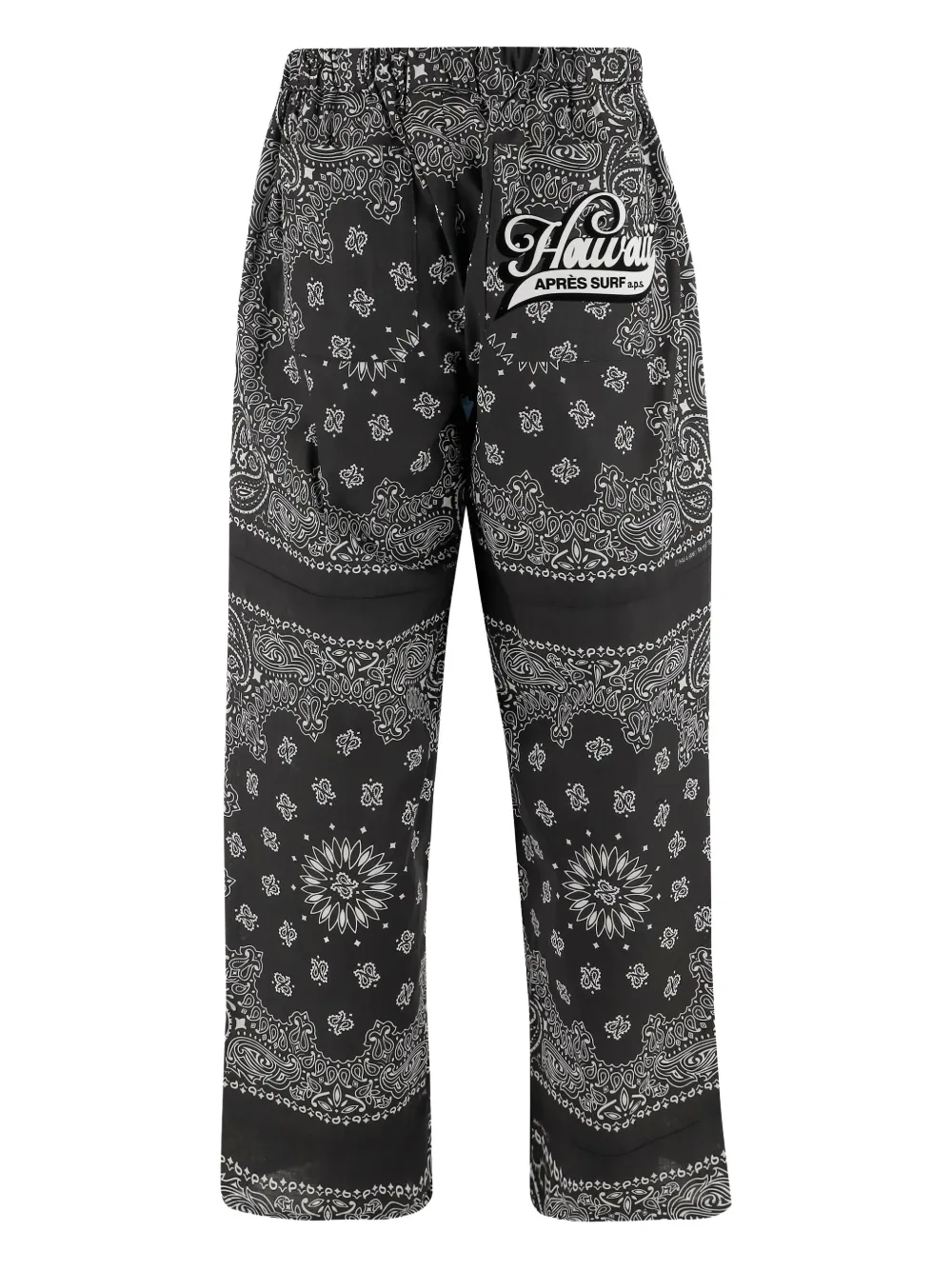 Après Surf Broek met bandanaprint - Zwart