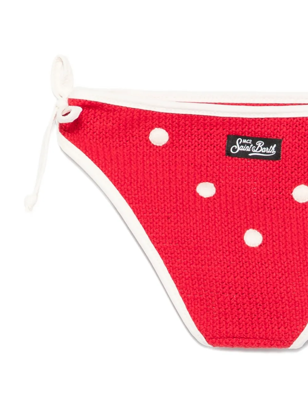 MC2 Saint Barth Kids Bikini met stippen en Minnie-patch Rood