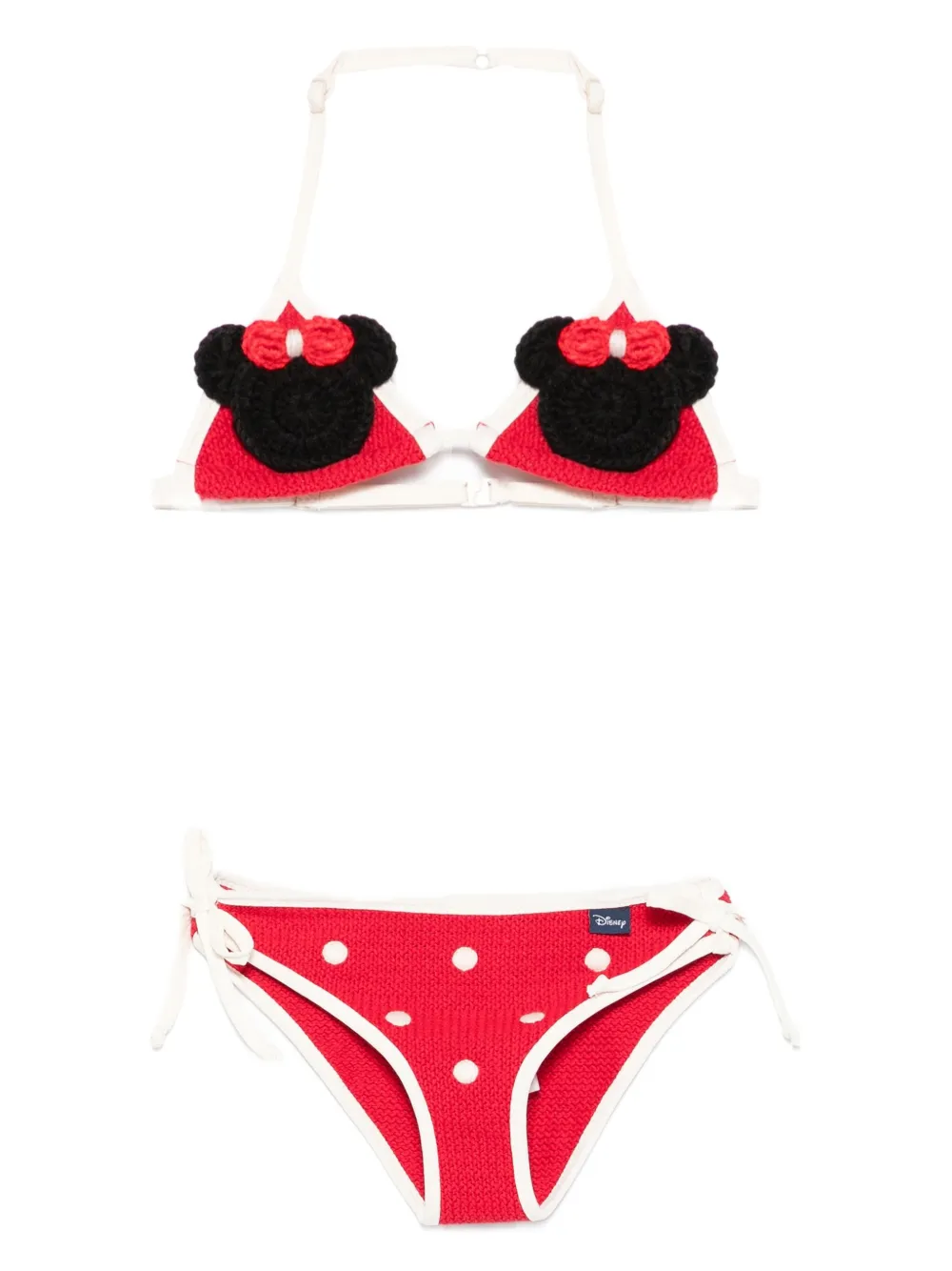 MC2 Saint Barth Kids Minnie-patch polka-dot bikini Rood