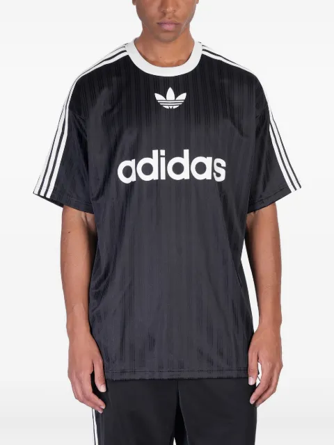 adidas logo-print striped t-shirt