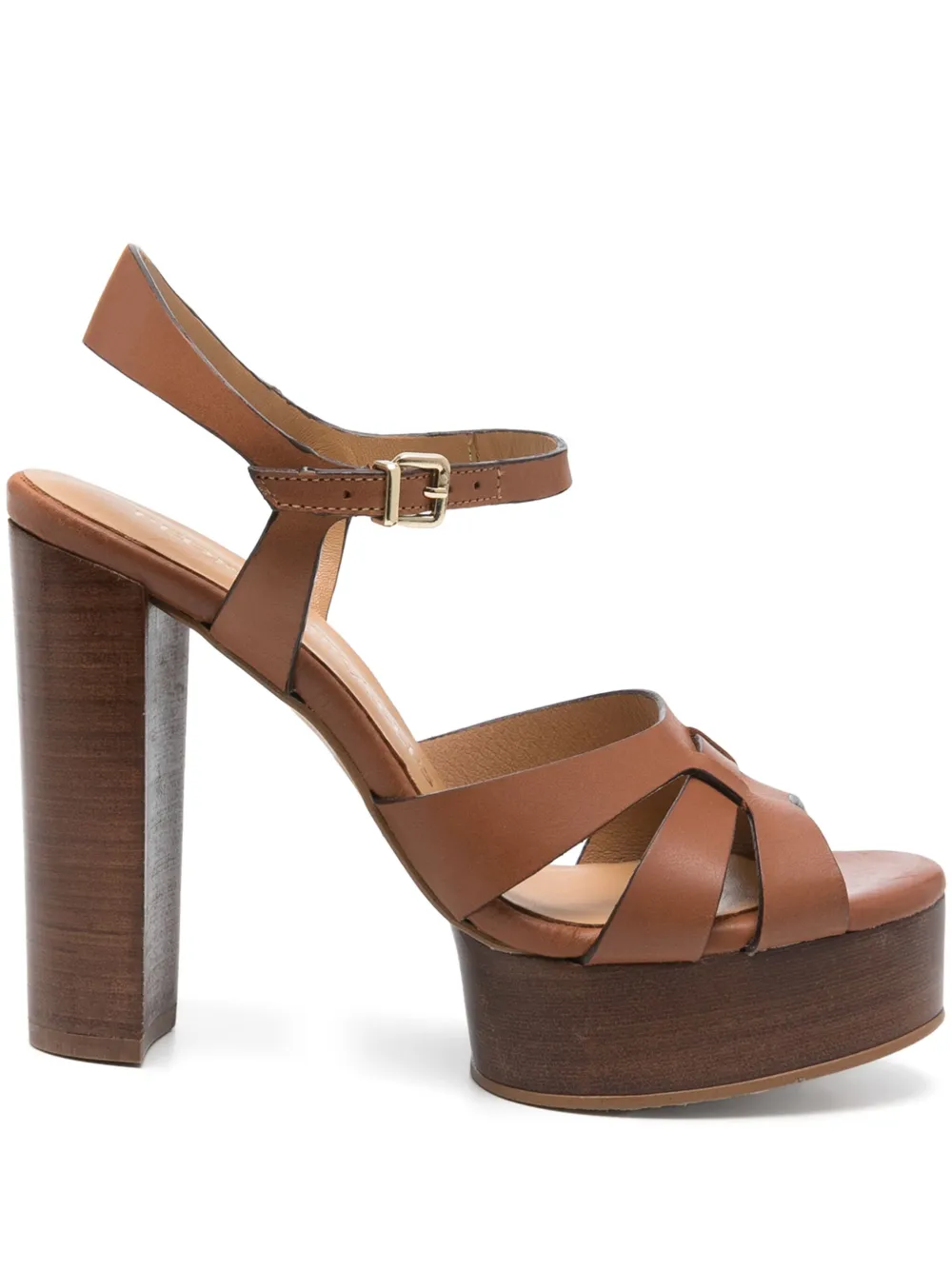 Pedro Miralles 120mm leather heeled sandals Brown