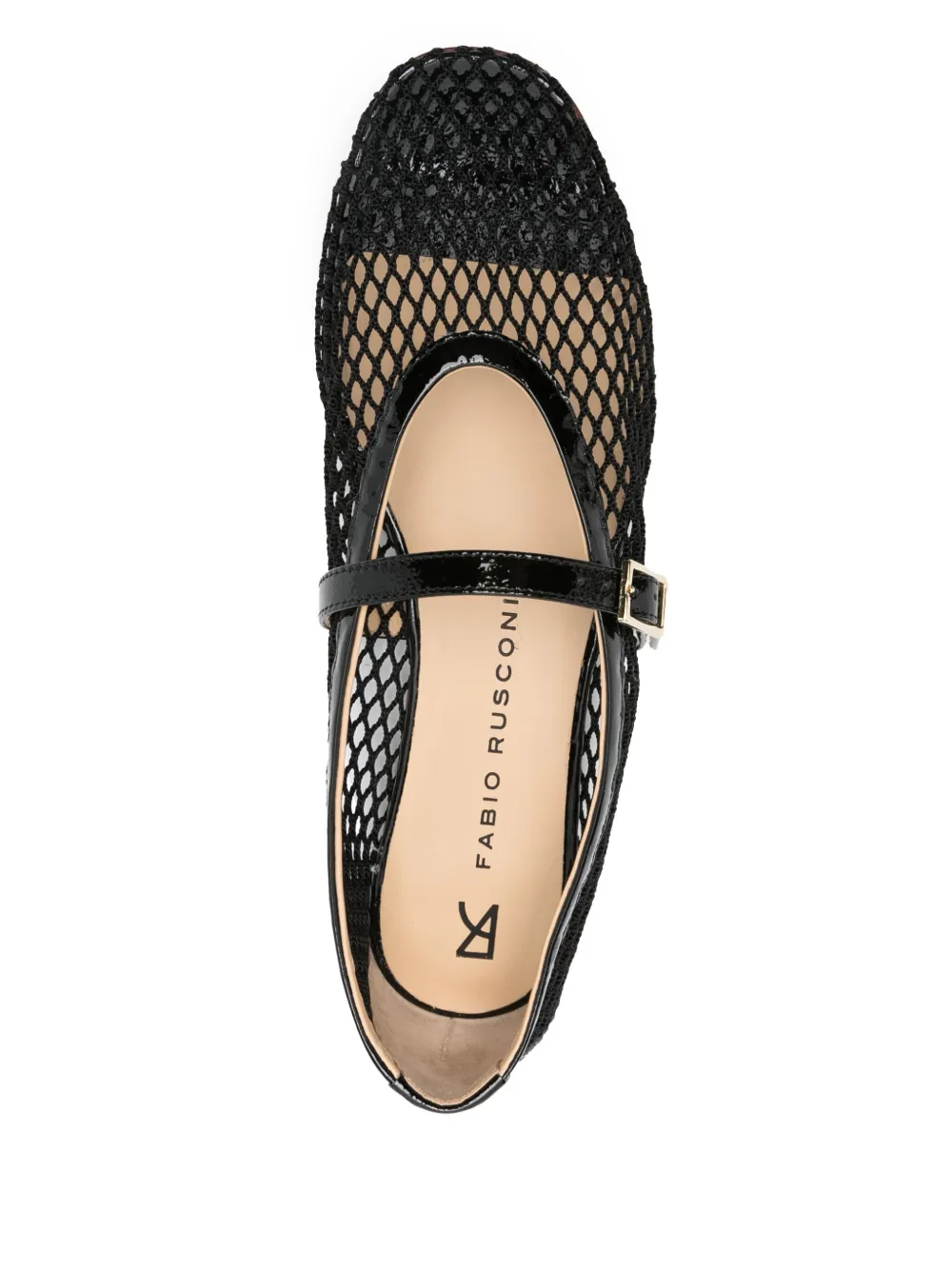 Fabio Rusconi leather ballet flats Black