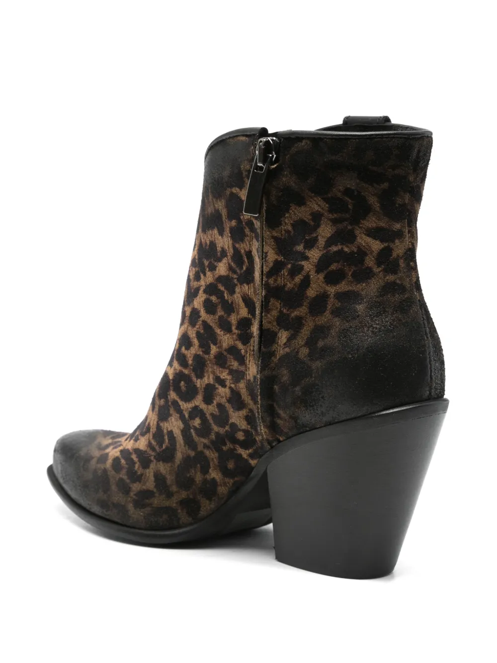 Metisse leopard-print boots Brown