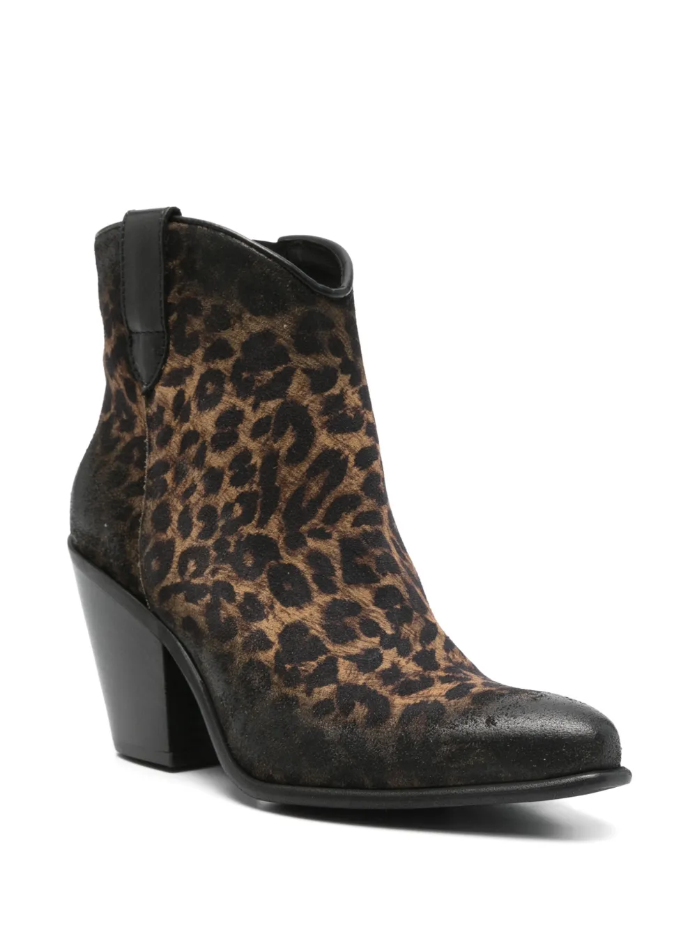 Metisse leopard-print boots Brown