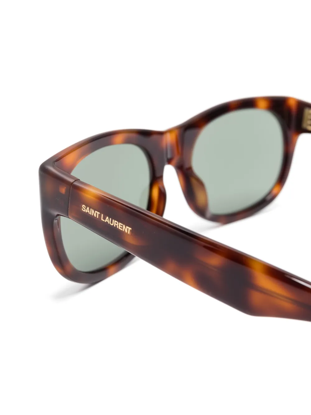 Saint Laurent Eyewear Zonnebril met schildpadschild-design Bruin