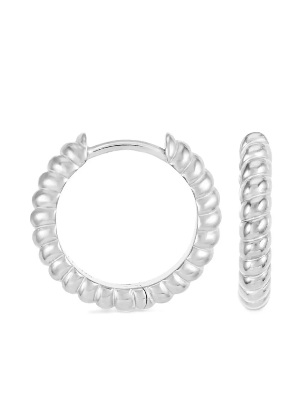 DOWER AND HALL small twist hoop earrings - Argento