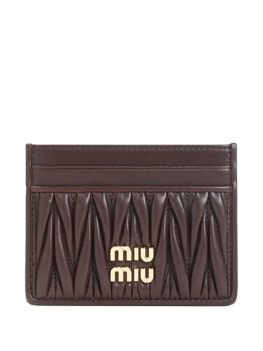 Miu Miu matelassé cardholder | Brown | Image 1
