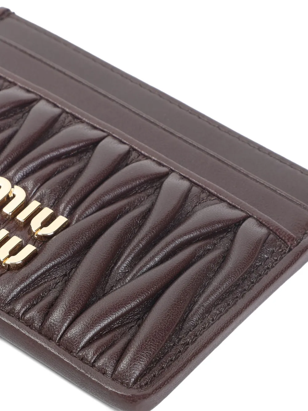 Miu Pasjeshouder met GG-logo Bruin