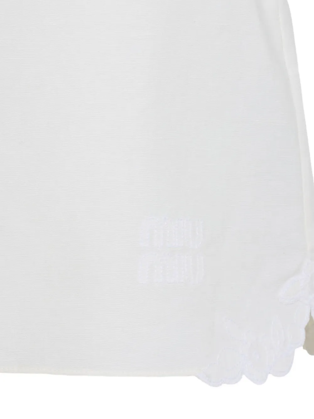Miu Mini-rok met kanten detail Wit