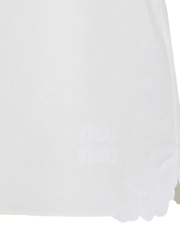 Miu Miu lace-detail Mini Skirt | White | FARFETCH BE