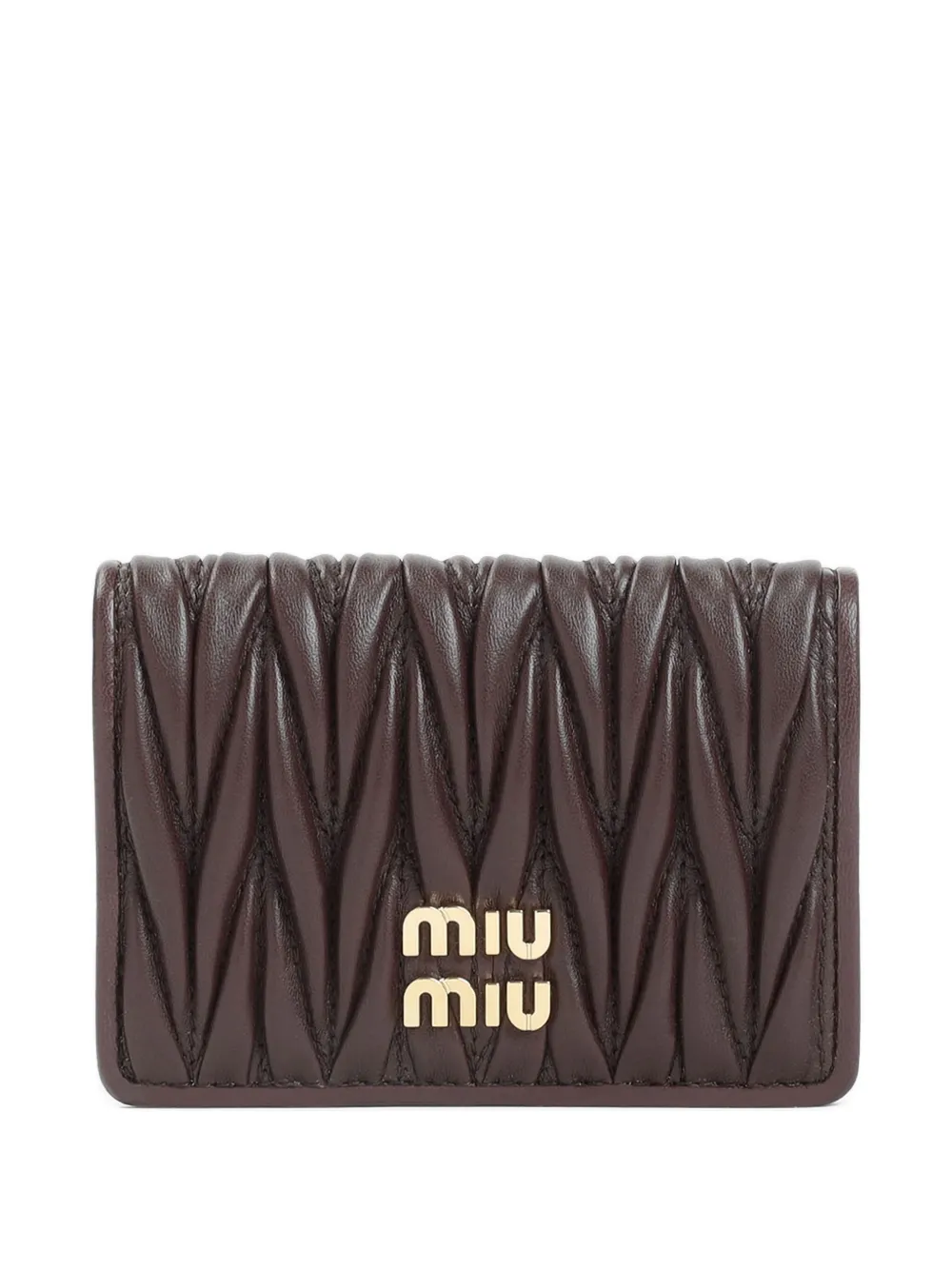 Miu Miu matelassé wallet | Braun | Image 1