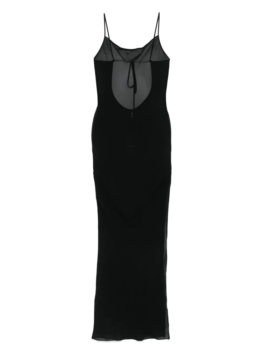 Maison Close Fever maxi-jurk met open rug Zwart