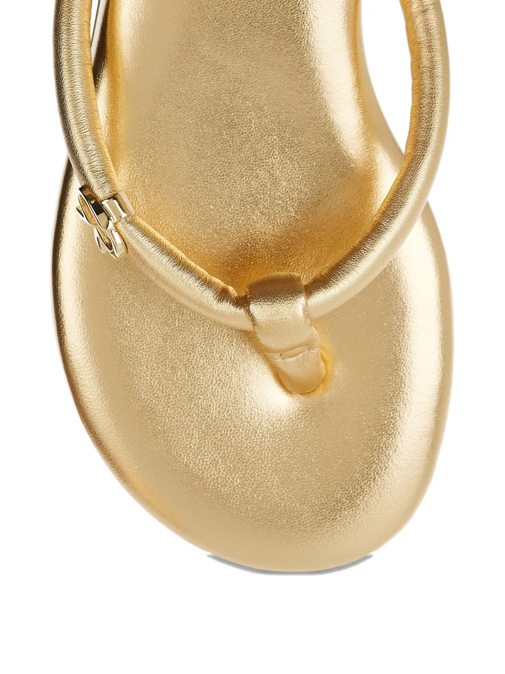 Gianvito Rossi knotted logo-detail leather sandals Gold