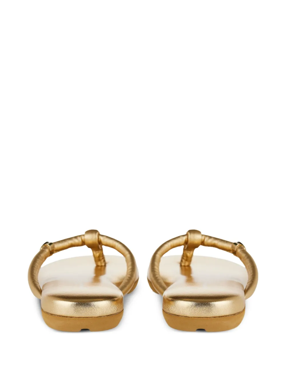 Gianvito Rossi Leren sandalen met geknoopt detail Goud