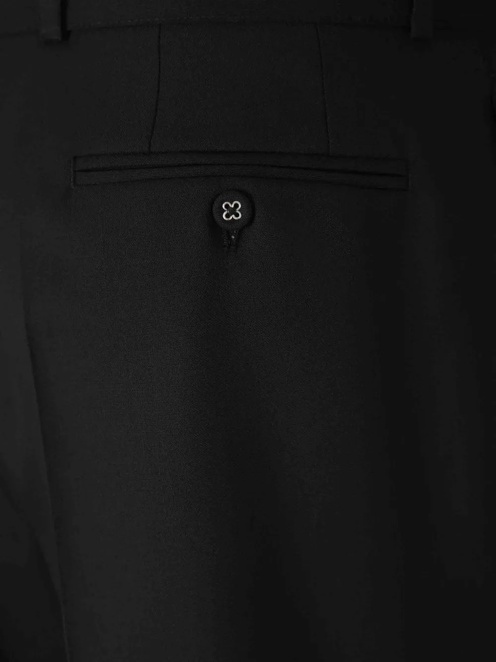 Officine Generale Broek van scheerwol Zwart