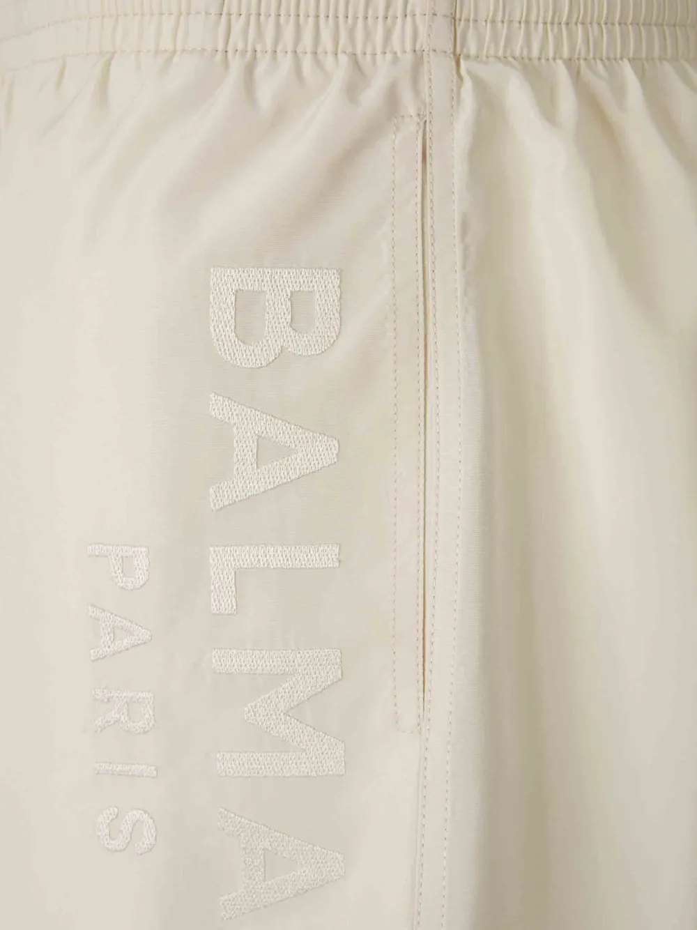 Balmain logo-print swim shorts Beige