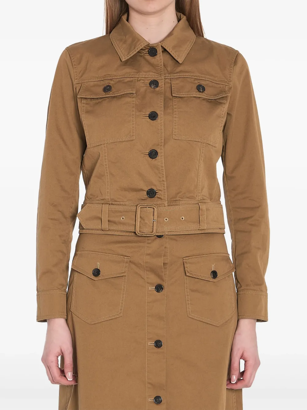 Saint Laurent Jack met ceintuur Bruin