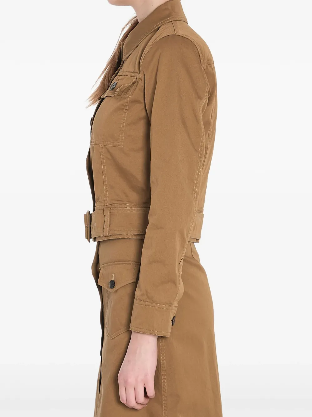 Saint Laurent Jack met ceintuur Bruin
