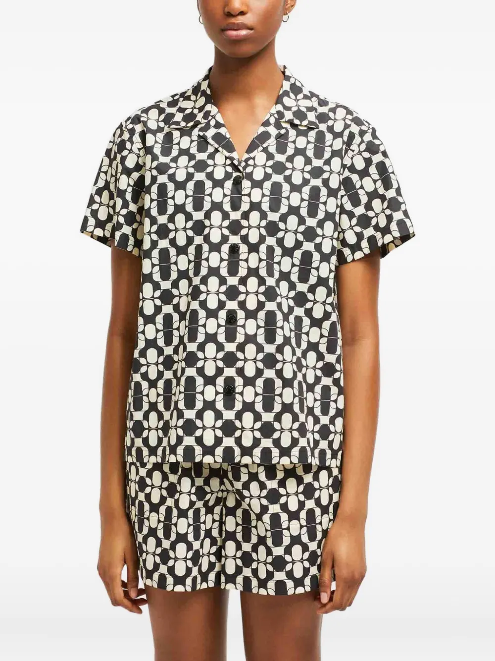 Moncler blouse met geometrische print Blauw