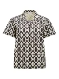Moncler geometric-print cotton shirt - Blue