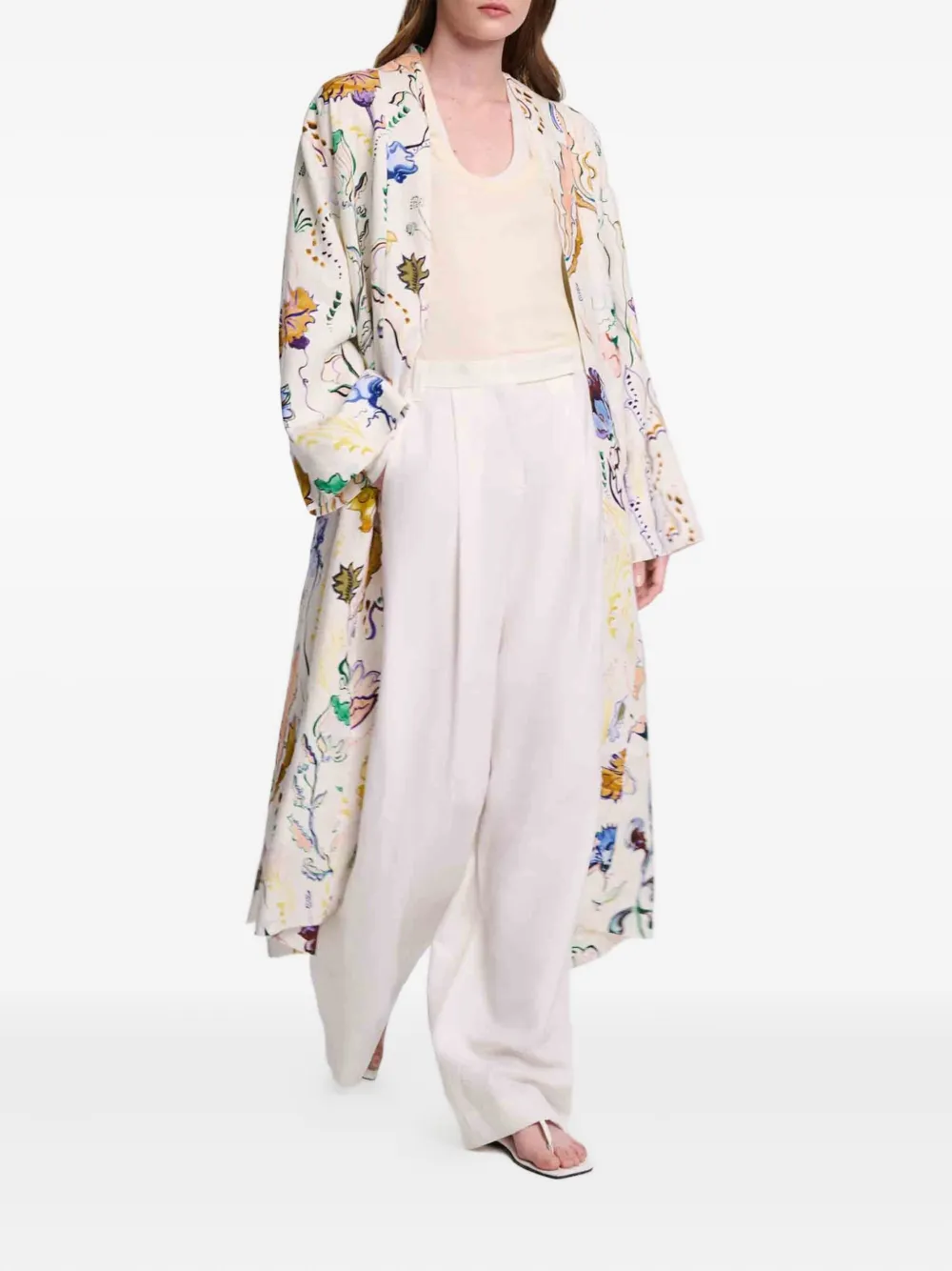Dorothee Schumacher Floral Power coat - Wit