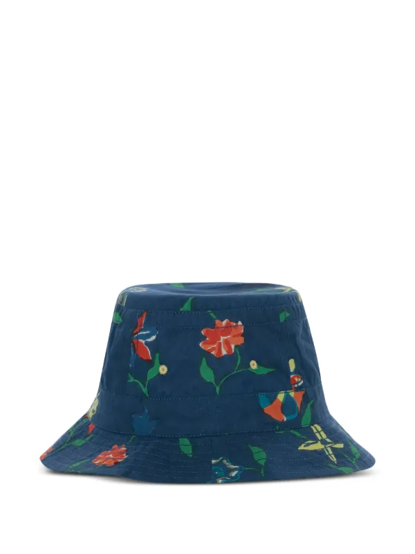 Misha & Puff floral-print Bucket Hat | Blue | FARFETCH IL