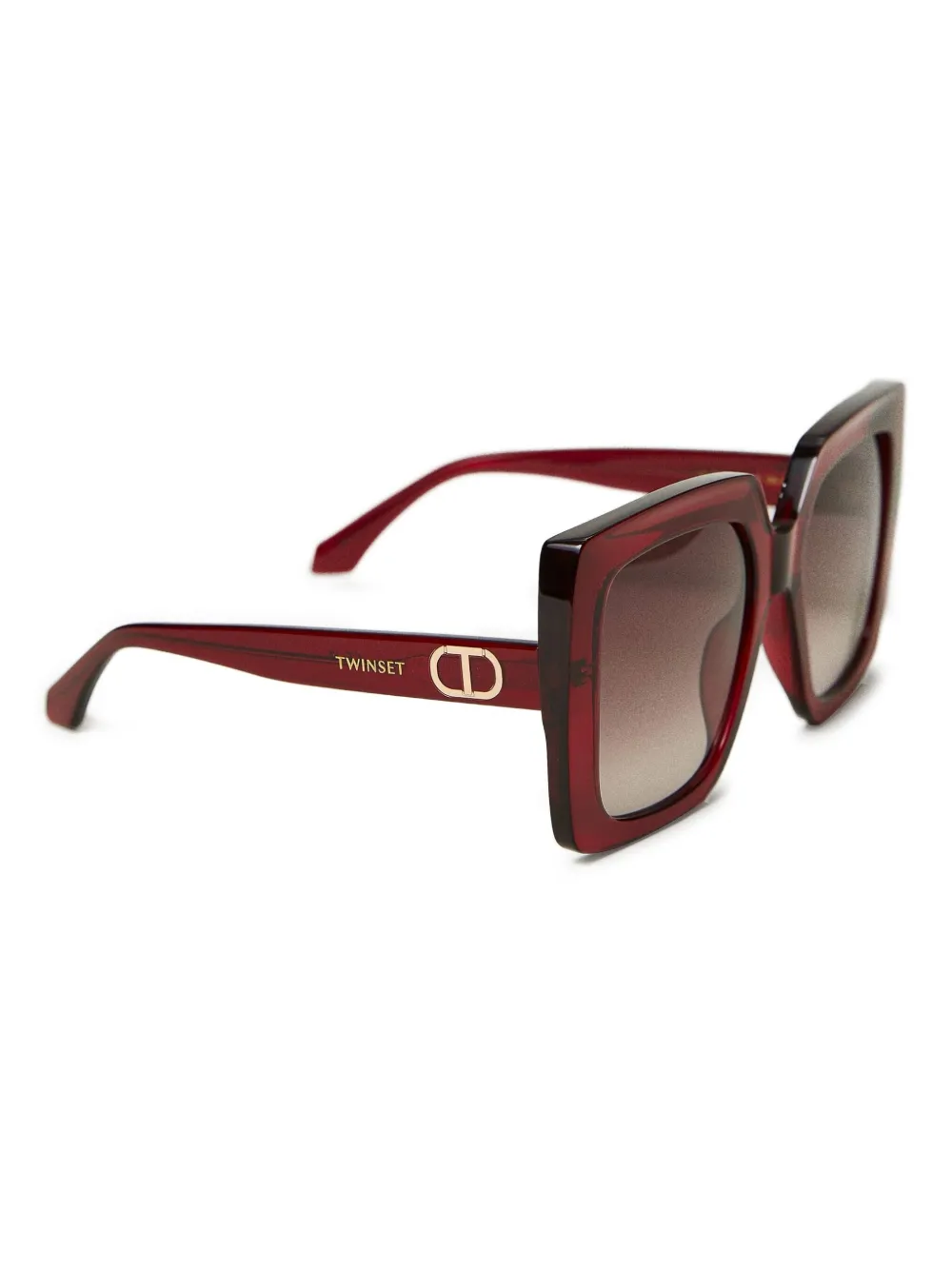 TWINSET Zonnebril met vierkant montuur - Rood