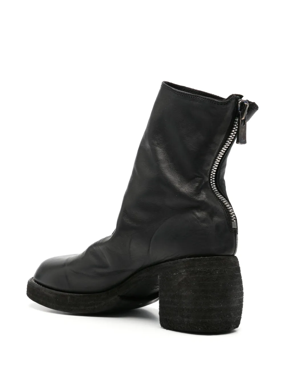Guidi 70mm leather biker ankle boots Black