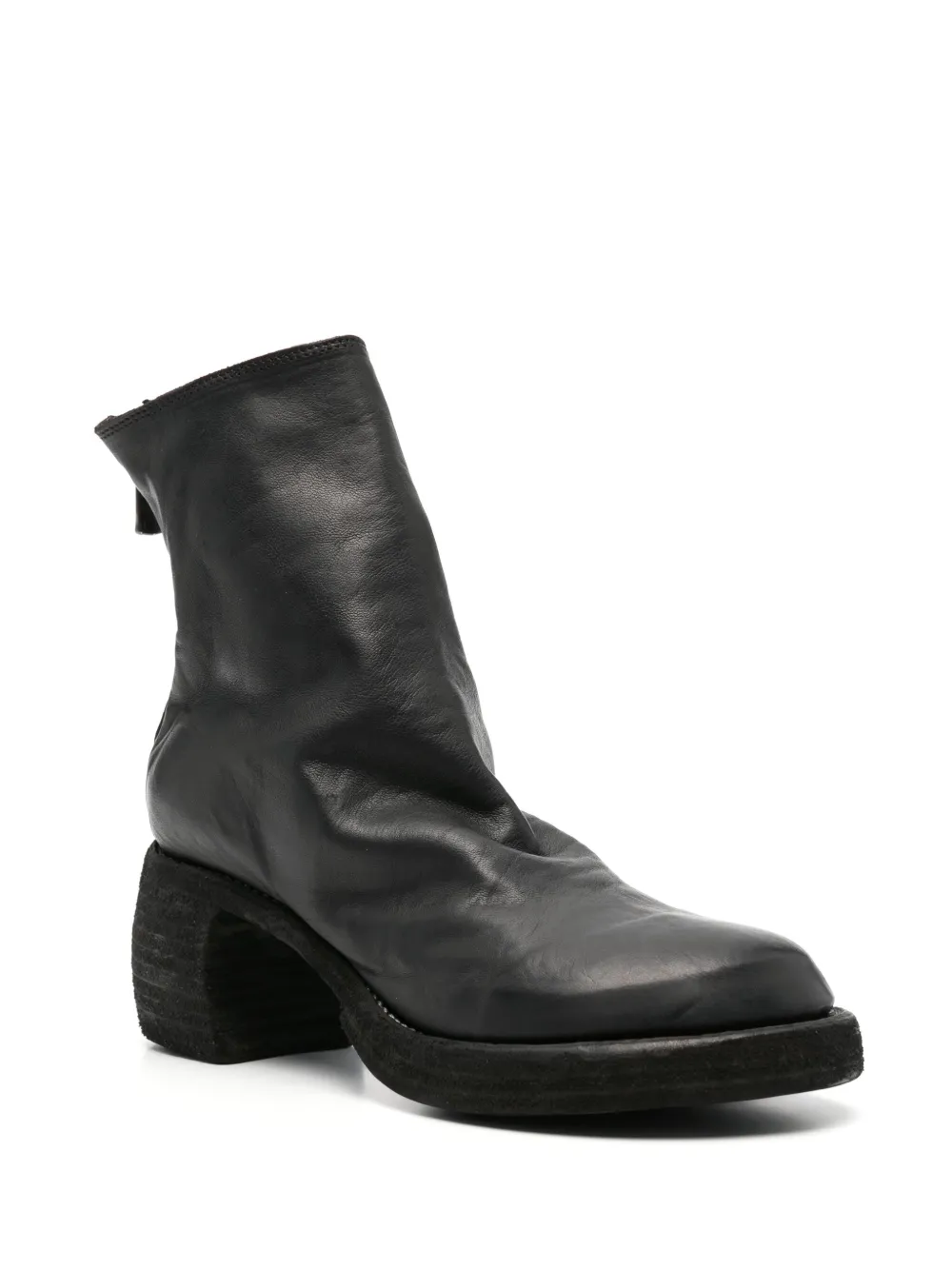 Guidi 70mm leather biker ankle boots Black
