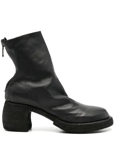 Guidi 70mm leather biker ankle boots