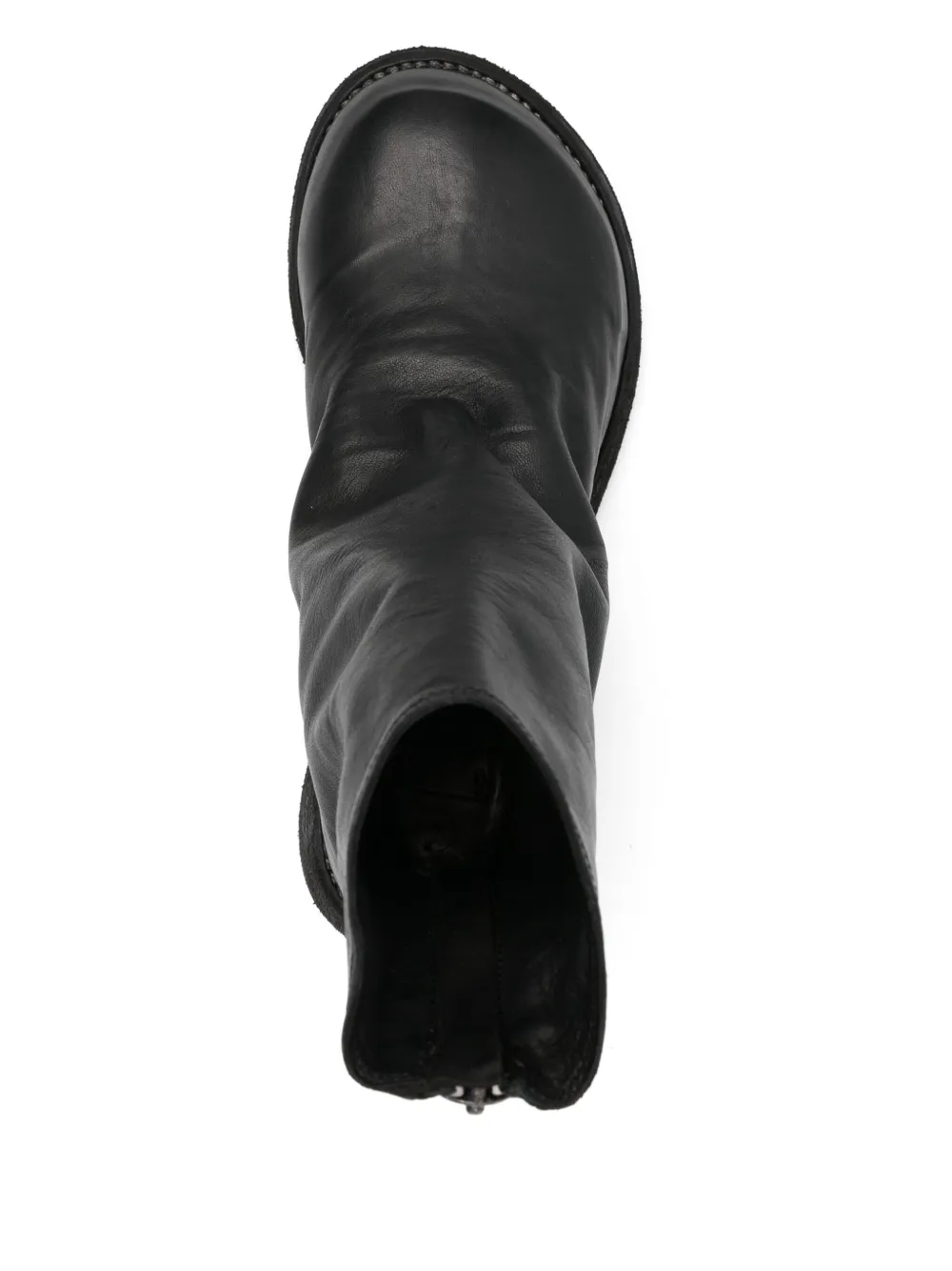 Guidi 70mm leather biker ankle boots Black