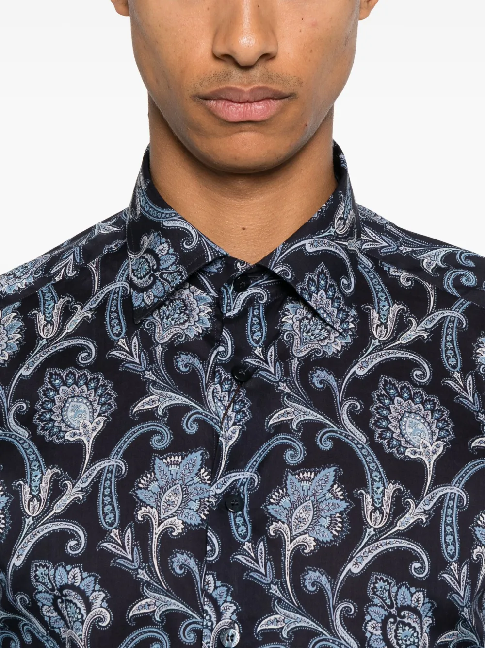 ETRO Overhemd met print Blauw