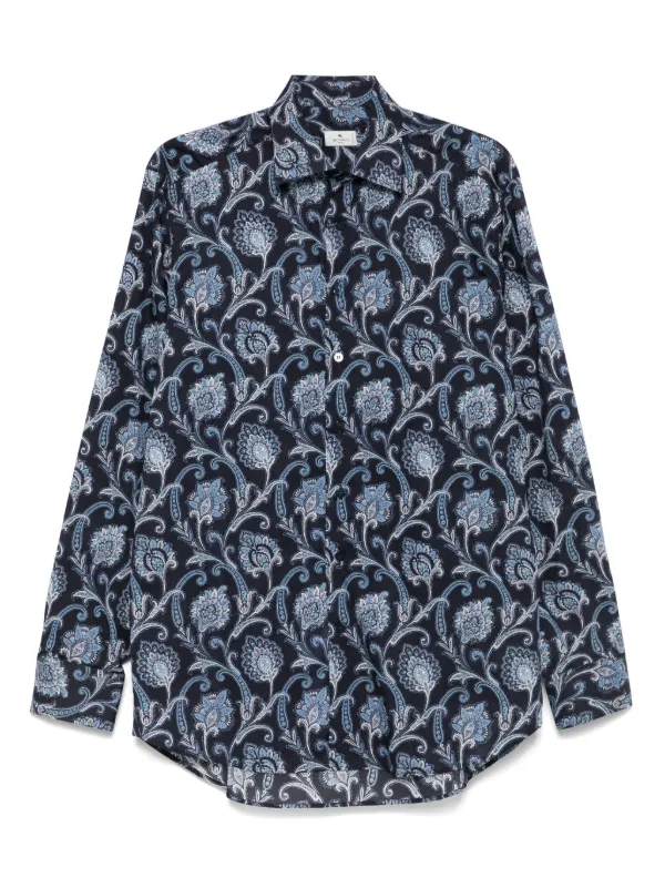 ETRO プリント シャツ | ブルー | FARFETCH JP