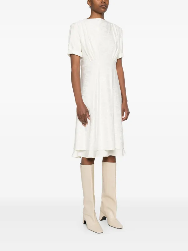 jil sander short sleeve dress Jil Sander Short-sleeve Midi Shirt Dress