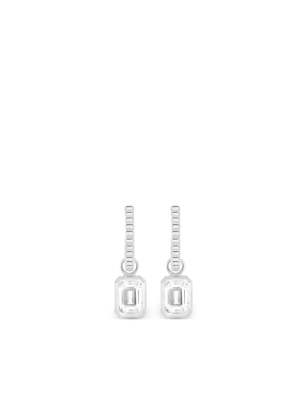 DOWER AND HALL boucles d'oreilles pendantes à design rectangulaire | argent | Image 1