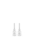 DOWER AND HALL single rectangular-cut charm earring - Silver