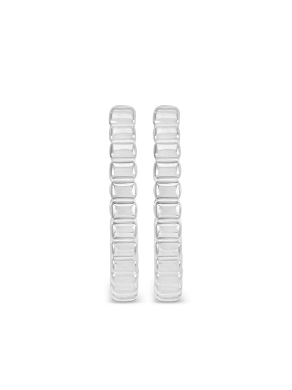 DOWER AND HALL small Humbug hoop earrings - Argento