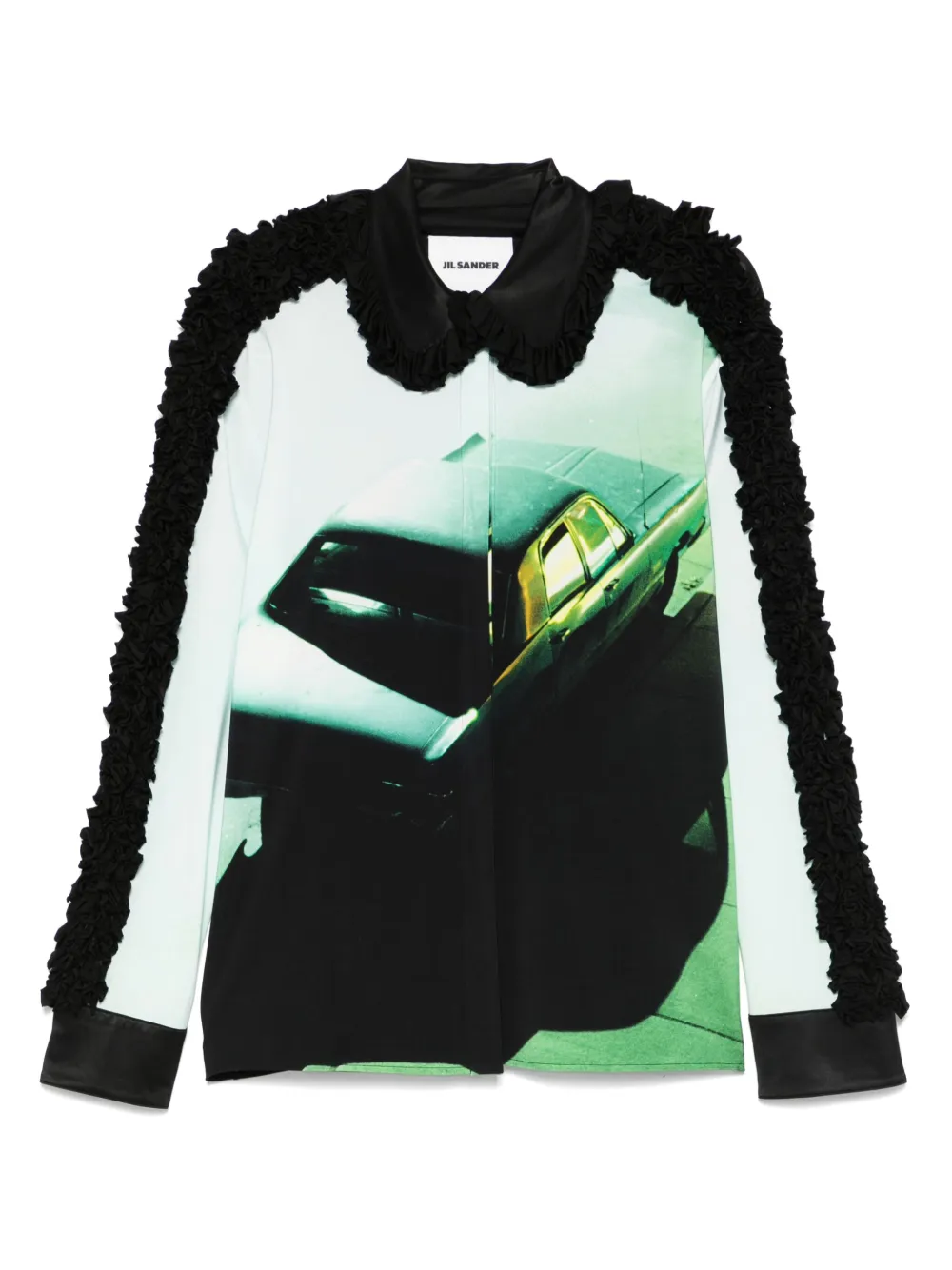 Jil Sander camisa con estampado gráfico | negro | Image 1